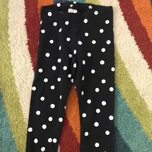 H&M black and white polka dot leggings